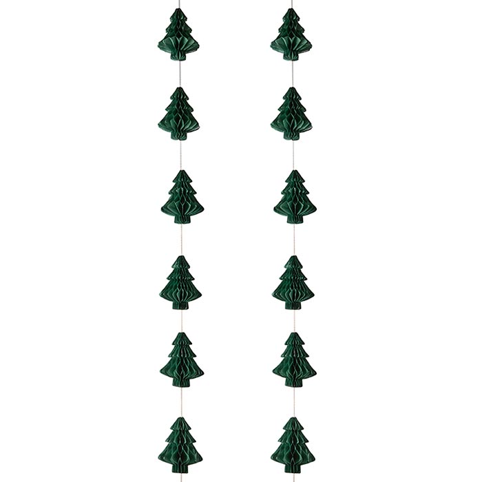 Honeycomb Christmas Tree Garland Hanging Decoration 2 metre