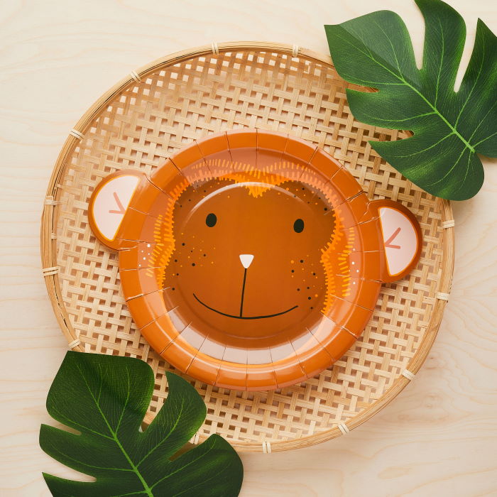 Monkey Paper Party Plates 8 Pack | Party Save Smile