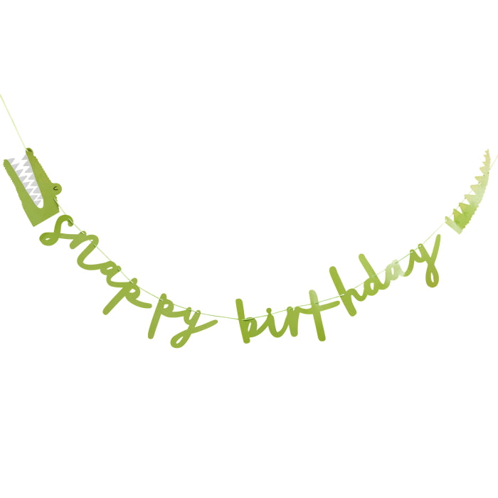 Snappy Birthday Banner: Crocodile Birthday Banner 2 metres | Party Save Smile