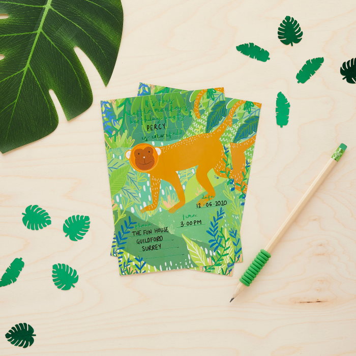 Monkey Birthday Party Invitations 10 Pack | Party Save Smile