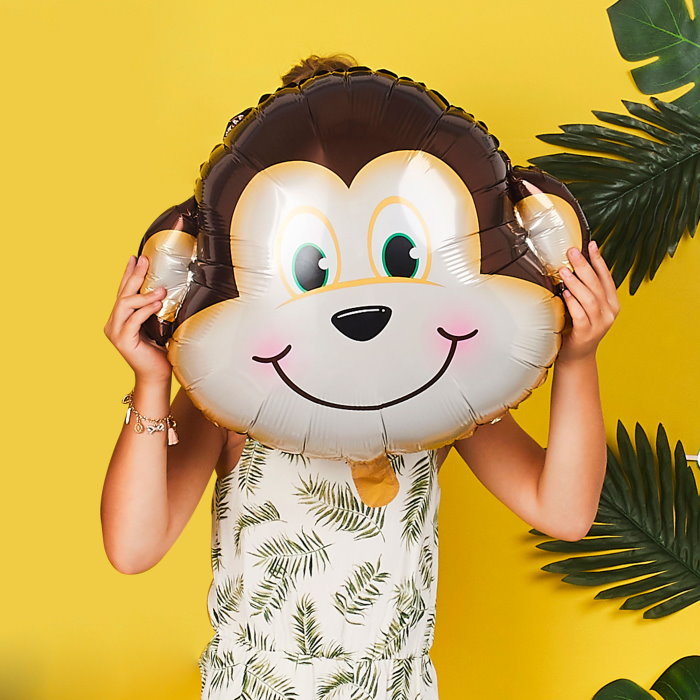 Monkey Shaped Foil Balloon 24 inches | Party Save Smile