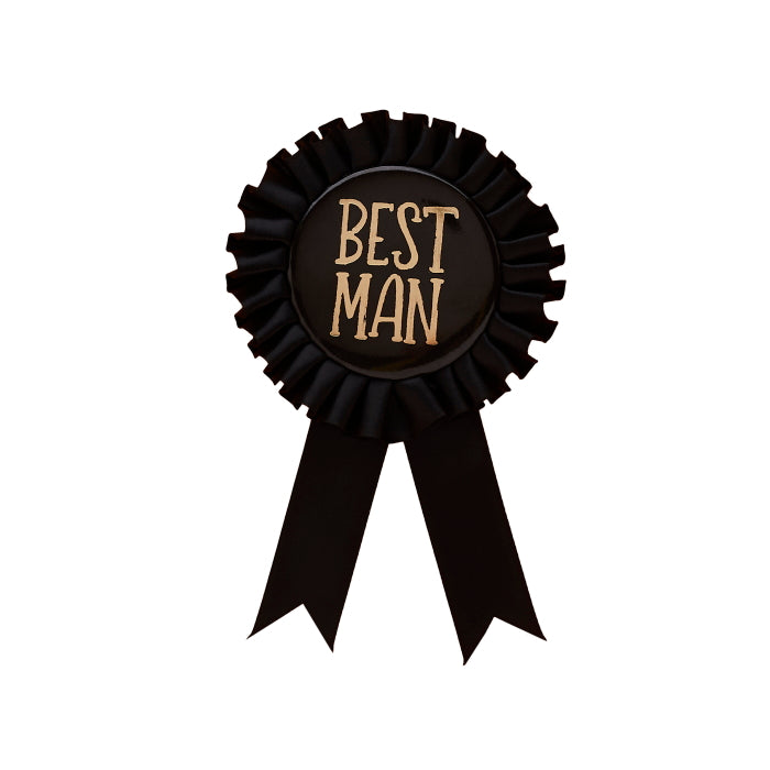 Stag Do Best Man Badge Rosette 18cm | Party Save Smile