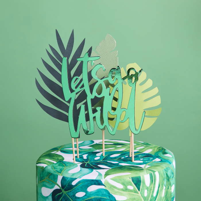 Tropical Cake Topper Set Pack of 4 | Party Save Smile