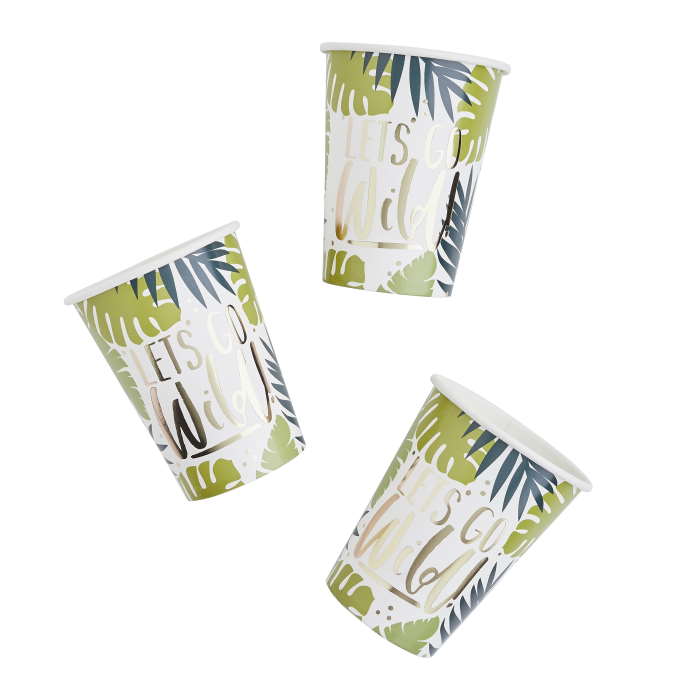 Tropical Paper Party Cups 10 pack | Party Save Smile
