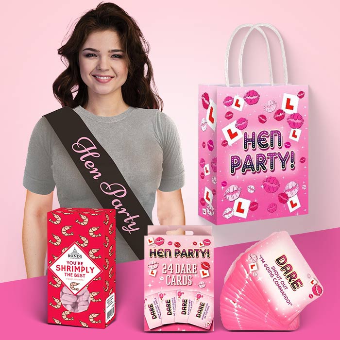 Hen Party Filled Gift Bags with Sash and Sweets | Party Save Smile