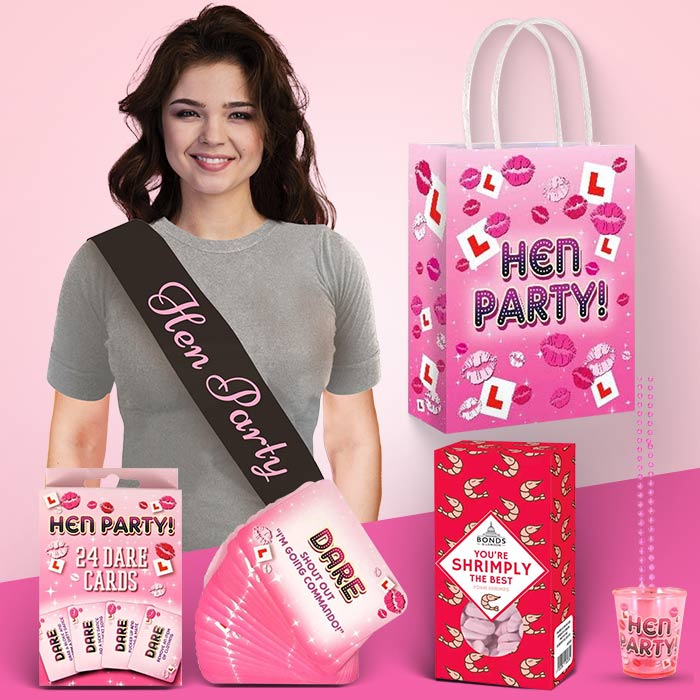 Hen Party Filled Gift Bags with Sash, Shotglass and Sweets | Party Save Smile