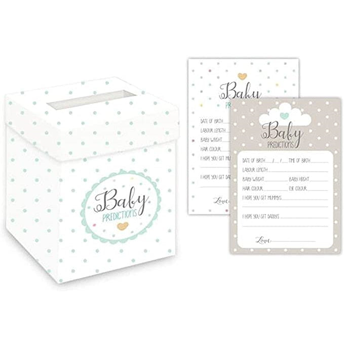 Baby Shower Prediction Cards and Box Pack of 20 | Party Save Smile