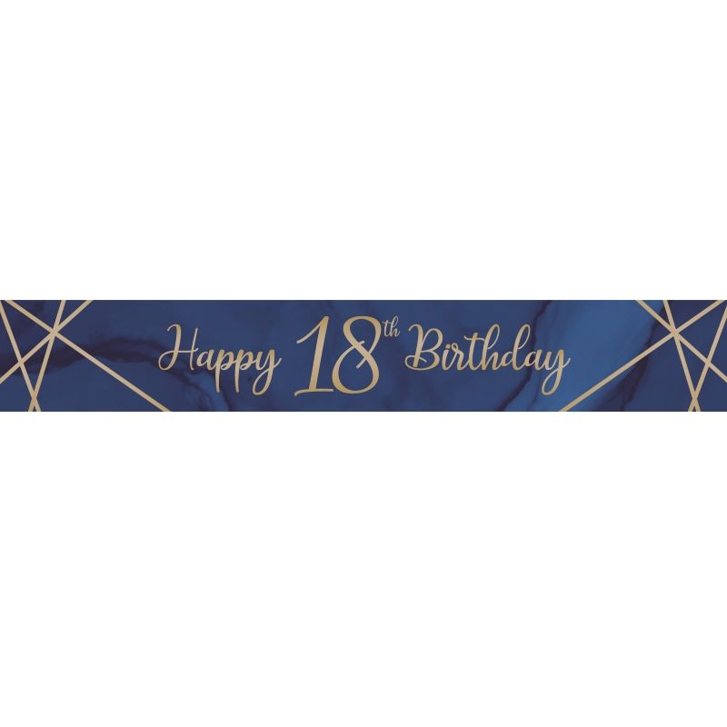 Navy Gold 18th Birthday Party Pack: Kit with Decor and Balloons
