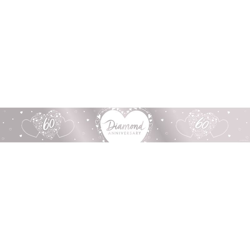 Foil Diamond Wedding 60th Anniversary Banner | Party Save Smile