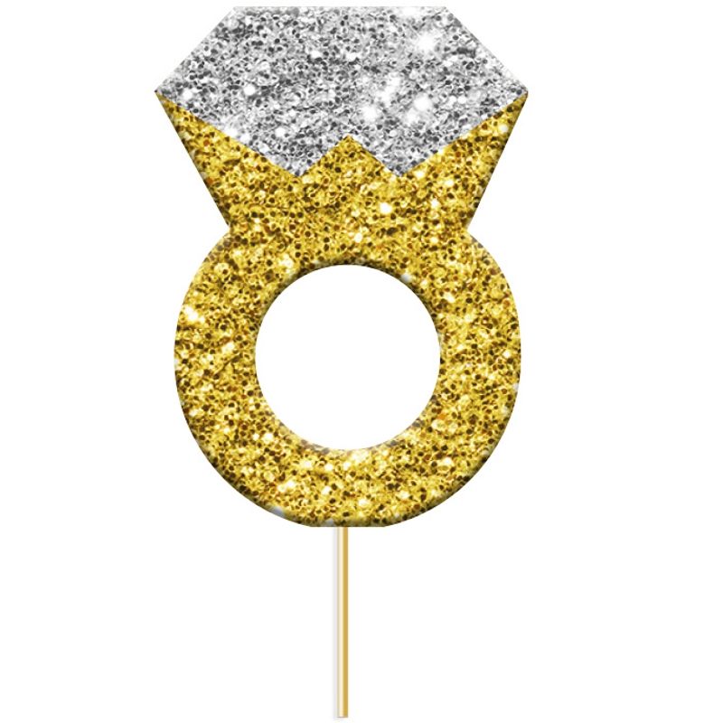 Engagement Ring Party Cupcake Pick Toppers Pack of 12 | Party Save Smile