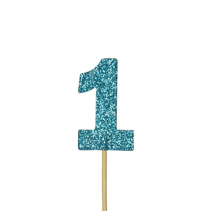 Blue 1st Birthday Cupcake Toppers Pack of 12 | Party Save Smile
