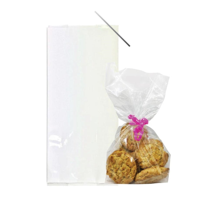 Cello Treat Bags Clear with Twist Ties Pack of 20 | Party Save Smile