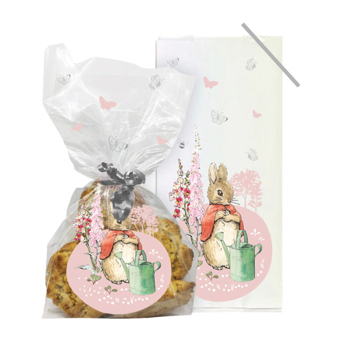 Flopsy Bunny Cello Party Bags Twist Ties: 20 Pack Treat Bags | Party Save Smile