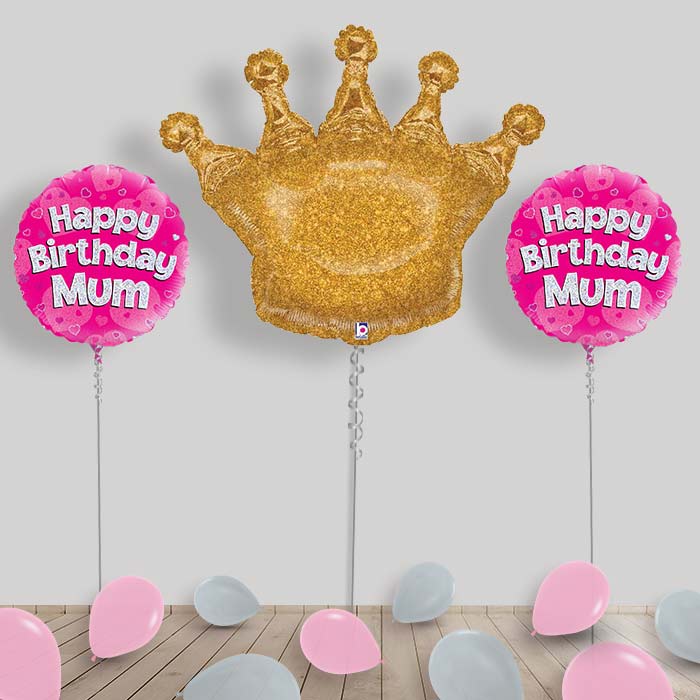 Happy Birthday Mum Balloon Package in a Box - Mum Balloon Package | Party Save Smile