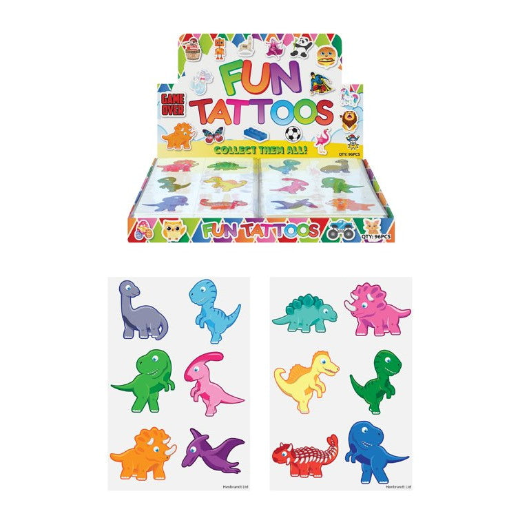 Dinosaur Tattoo Transfer Party Bag Filler Favour | Party Save Smile