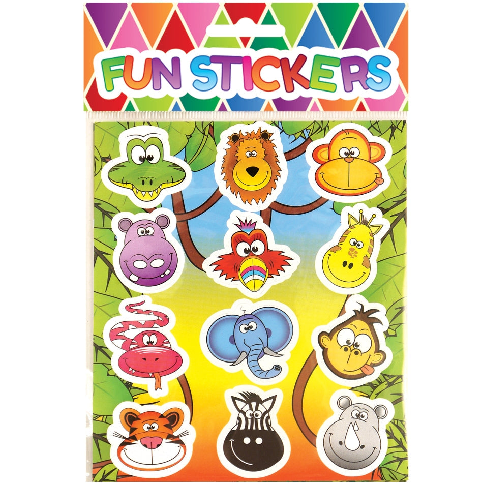 Jungle Stickers Party Bag Sticker Sheet | Party Save Smile