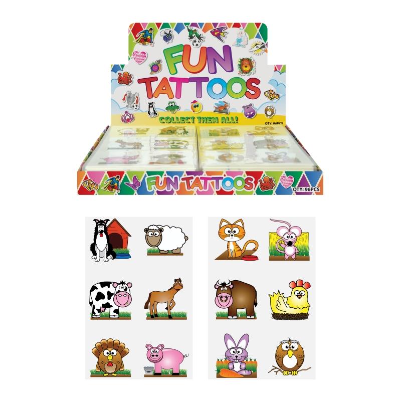 Farm Animal Tattoo: Transfer Party Bag Filler | Party Save Smile