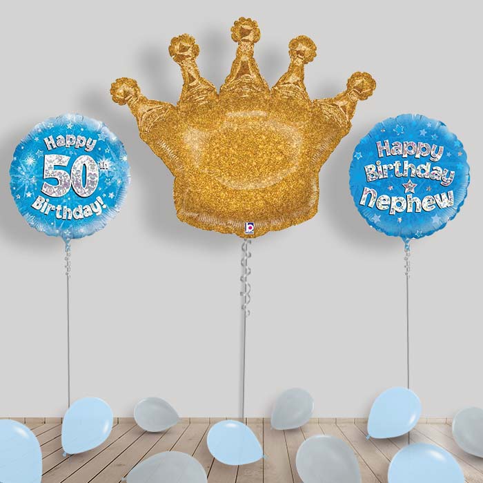 Happy Birthday Nephew Balloon Package - 50th Birthday | Party Save Smile