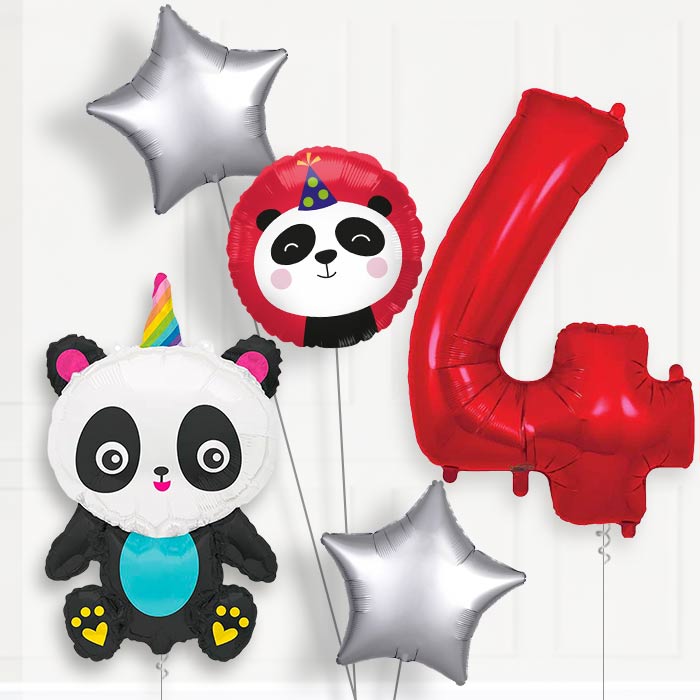 Pandacorn 4th Birthday Balloon Package | Party Save Smile