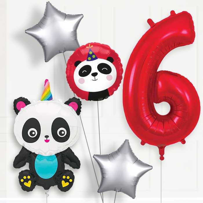 Pandacorn 6th Birthday Balloon Package | Party Save Smile