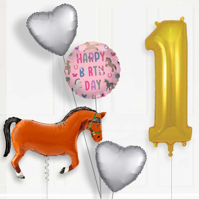 Brown Horse 1st Birthday Balloon Package | Party Save Smile