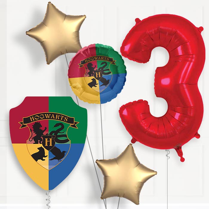 Harry Potter Crest 3rd Birthday Balloon Package | Party Save Smile