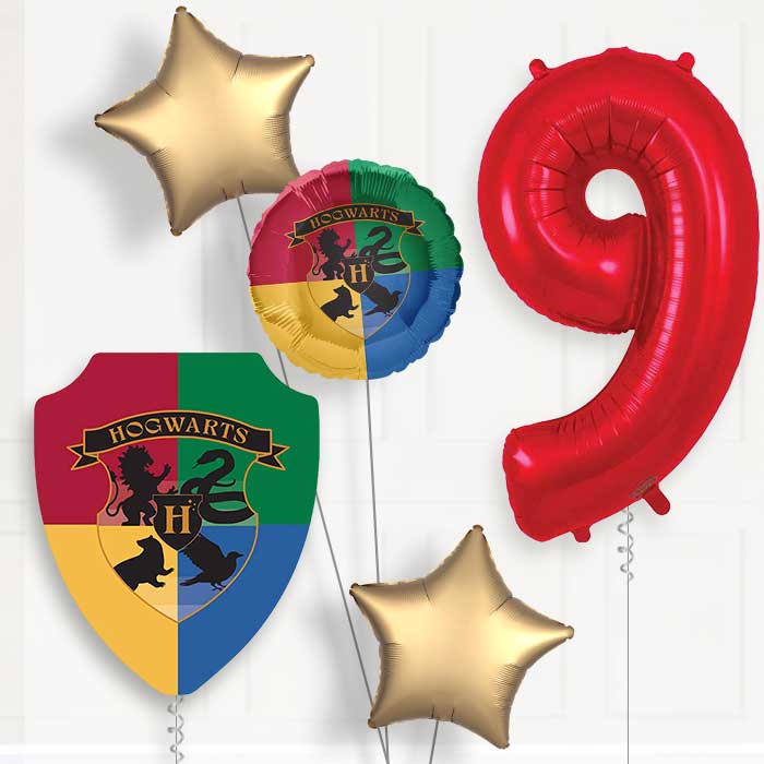 Harry Potter Crest 9th Birthday Balloon Package | Party Save Smile