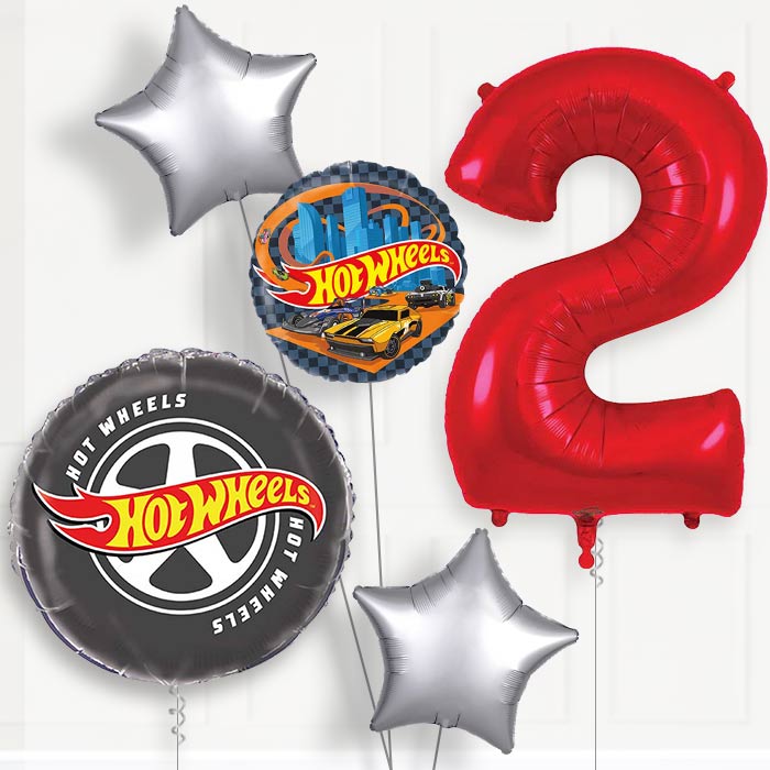 Hot Wheels 2nd Birthday Balloon Package | Party Save Smile
