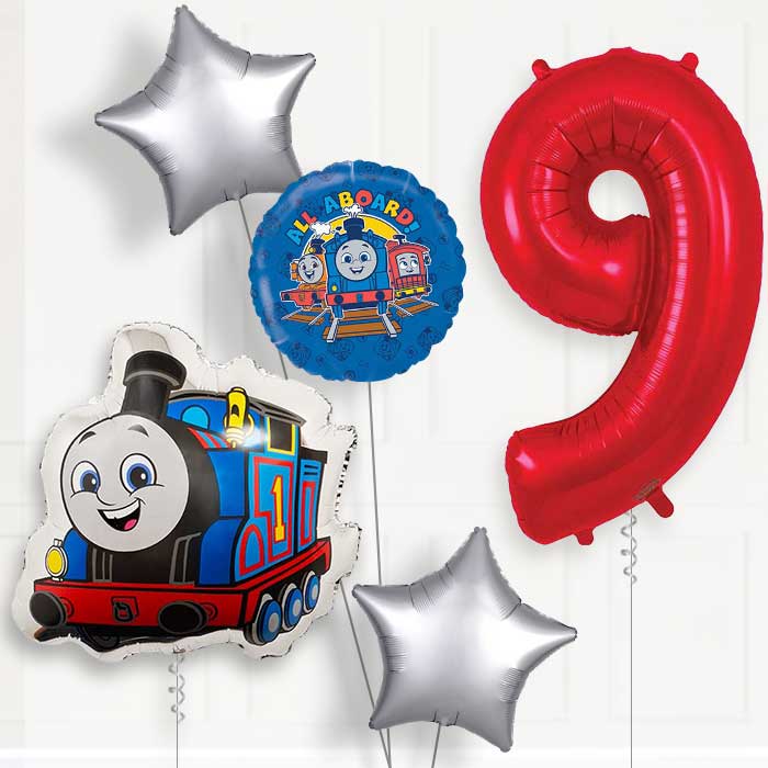 Thomas the Tank Engine Birthday Balloon Package Choose Age | 9th Birthday Balloon Package | Party Save Smile