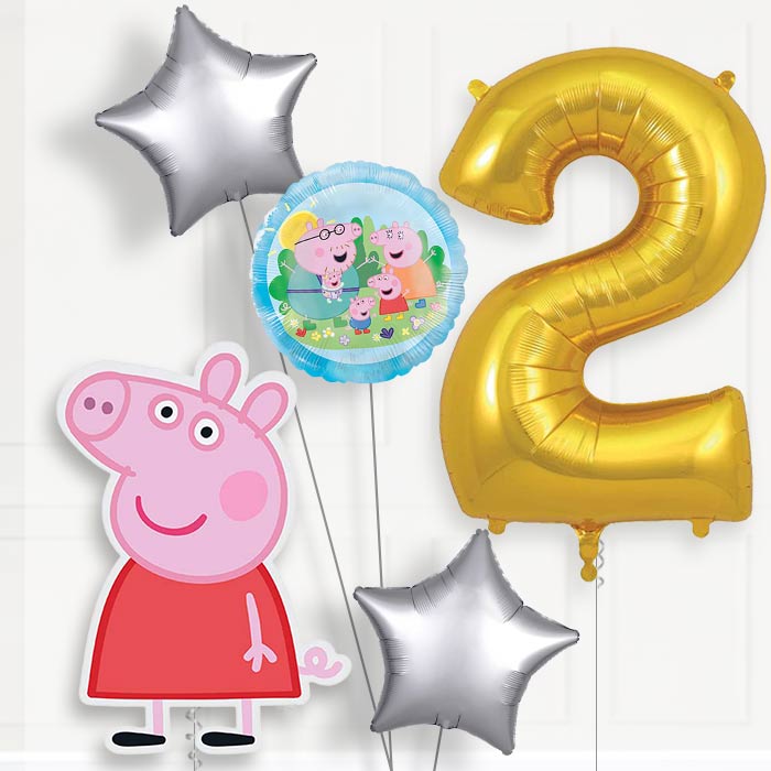 Peppa Pig 2nd Birthday Balloon Package | Party Save Smile