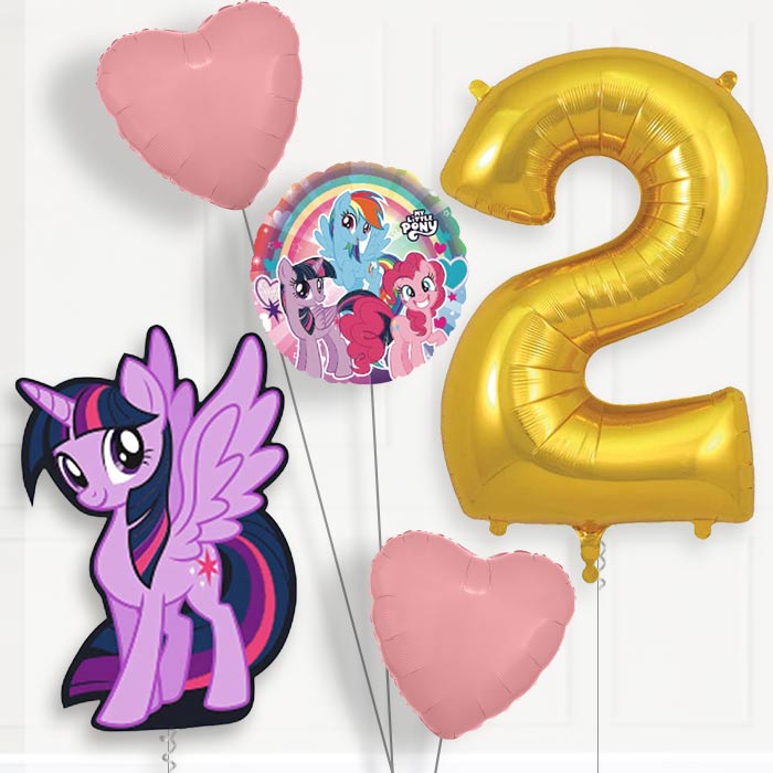 My Little Pony Twilight Sparkle 2nd Birthday Balloon Package | Party Save Smile