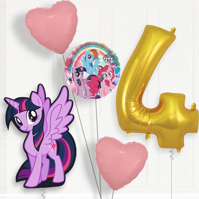 My Little Pony Twilight Sparkle 4th Birthday Balloon Package | Party Save Smile