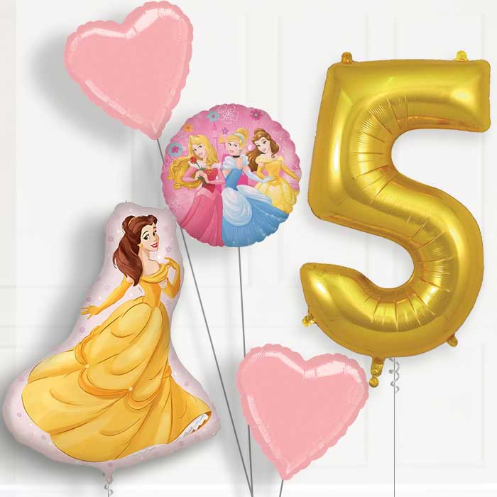 Princess Belle 5th Birthday Balloon Package | Party Save Smile