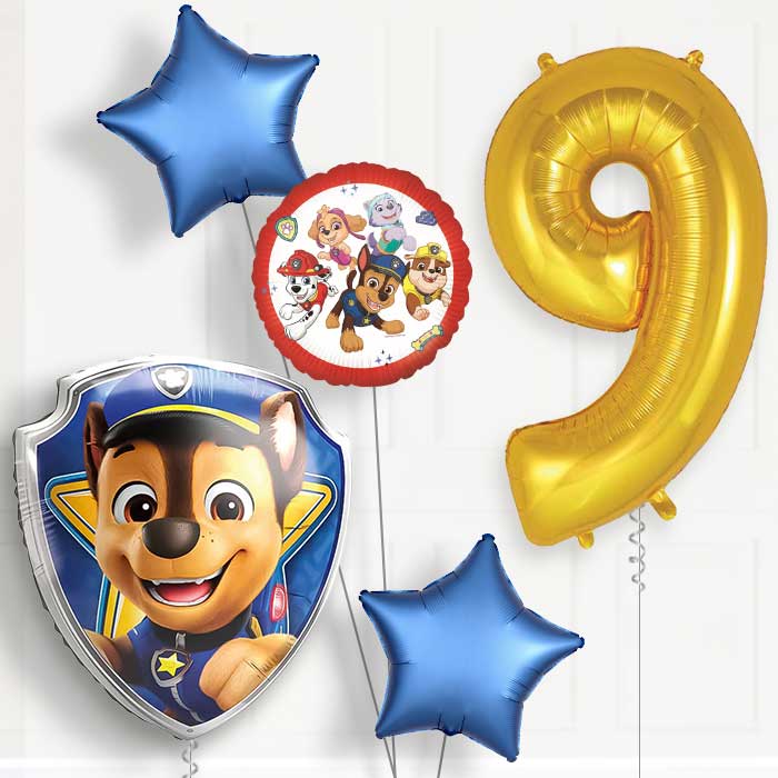 Chase Paw Patrol Birthday Balloon Package Choose Age