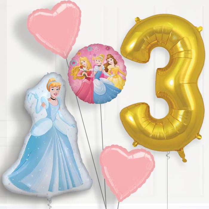 Cinderella 3rd Birthday Balloon Package | Party Save Smile