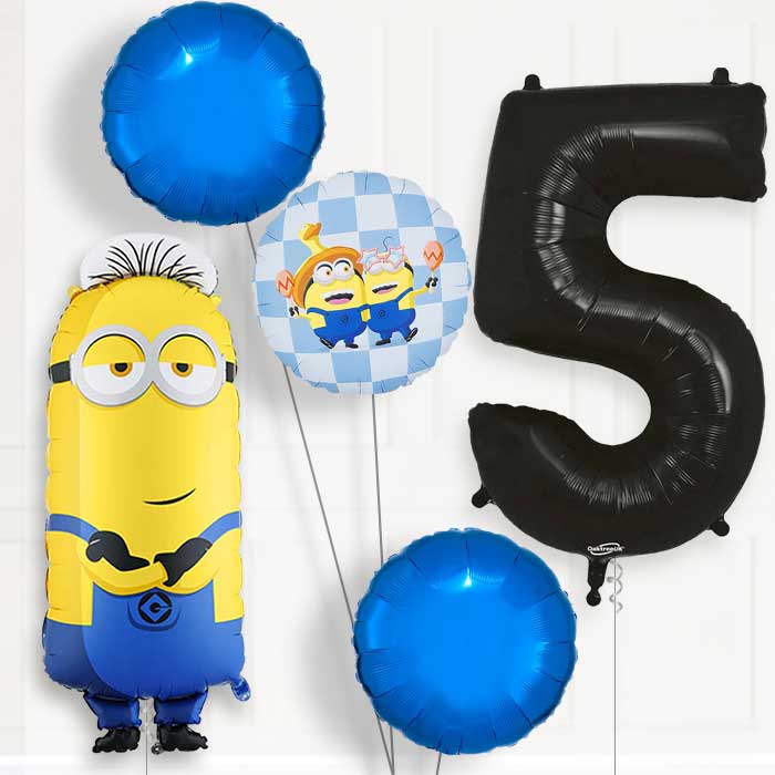 Minion Tim 5th Birthday Balloon Package | Party Save Smile