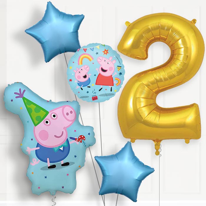 George Pig 2nd Birthday Balloon Package | Party Save Smile