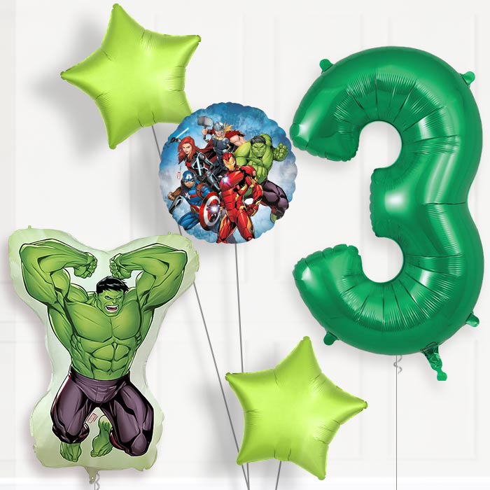 Incredible Hulk 3rd Birthday Balloon Package | Party Save Smile