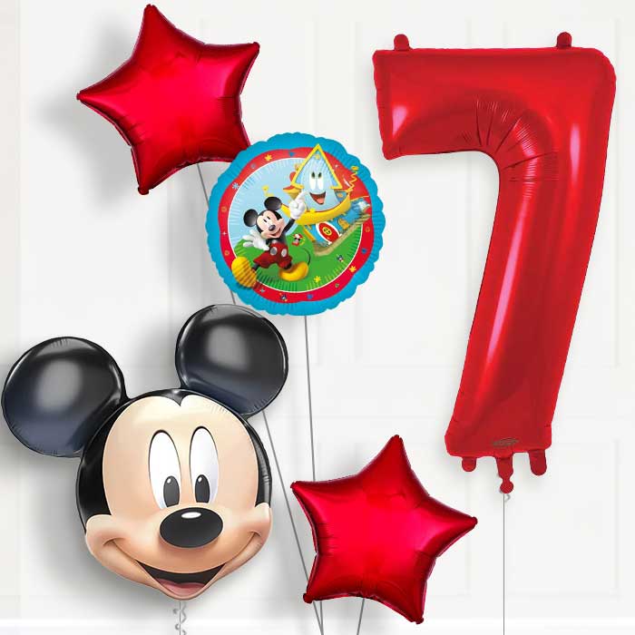 Mickey Mouse Head 7th Birthday Balloon Package | Party Save Smile