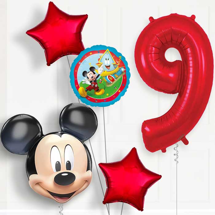 Mickey Mouse Head Birthday Balloon Package Choose Age