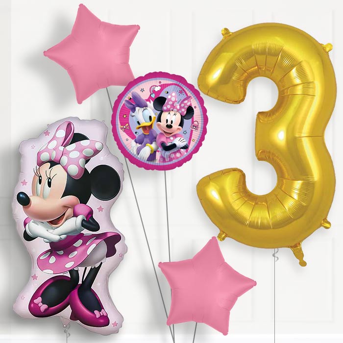Minnie Mouse Giant 3rd Birthday Balloon Package | Party Save Smile