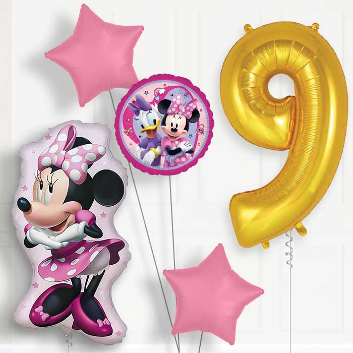 Minnie Mouse Giant 9th Birthday Balloon Package | Party Save Smile