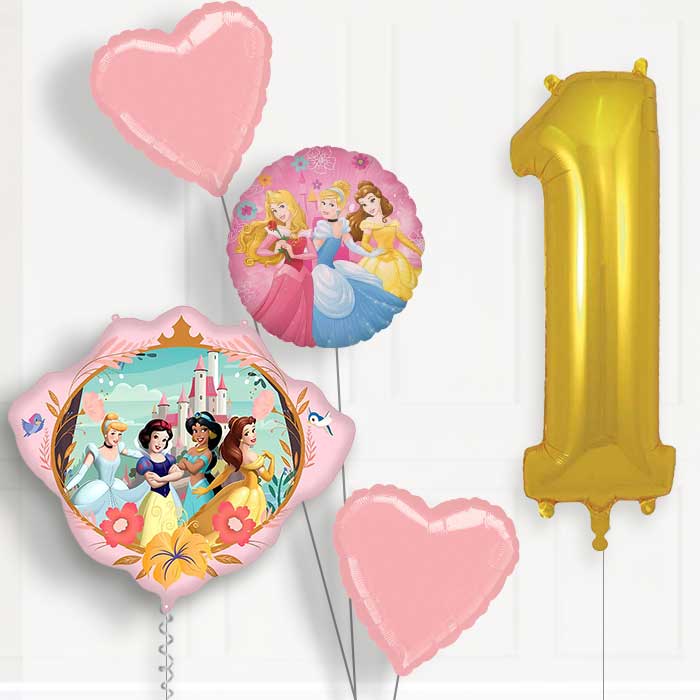 Disney Princess Crown 1st Birthday Balloon Package | Party Save Smile