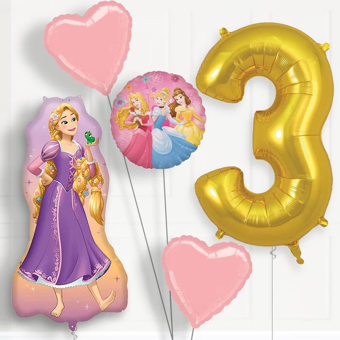 Rapunzel Giant 3rd Birthday Balloon Package | Party Save Smile