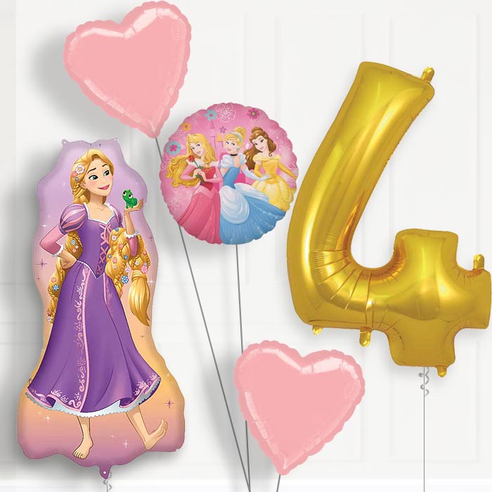 Rapunzel Giant 4th Birthday Balloon Package | Party Save Smile