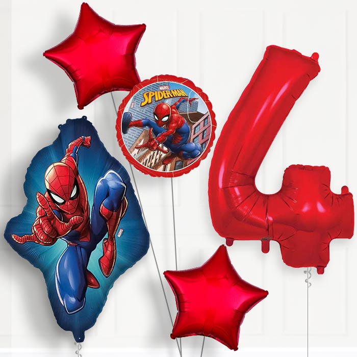 Ultimate Spiderman 4th Birthday Balloon Package | Party Save Smile