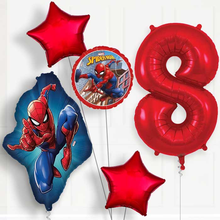 Ultimate Spiderman 8th Birthday Balloon Package | Party Save Smile