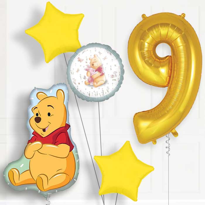 Winnie the Pooh Giant 9th Birthday Balloon Package | Party Save Smile