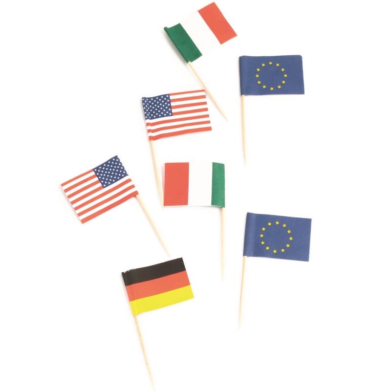 European EU Flag Cake Sandwich Picks 30 Pack | Party Save Smile