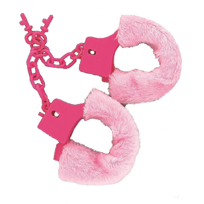 Hen Party Bride to Be Pink Fur Hand Cuffs | Party Save Smile